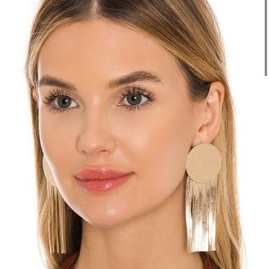 Gold fringe earrings